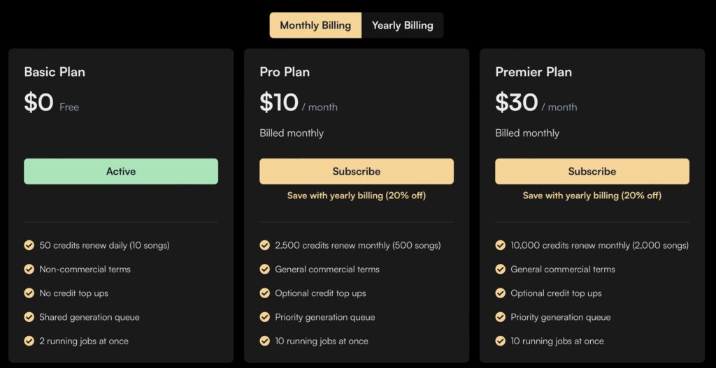 suno-ai-pricing-plans